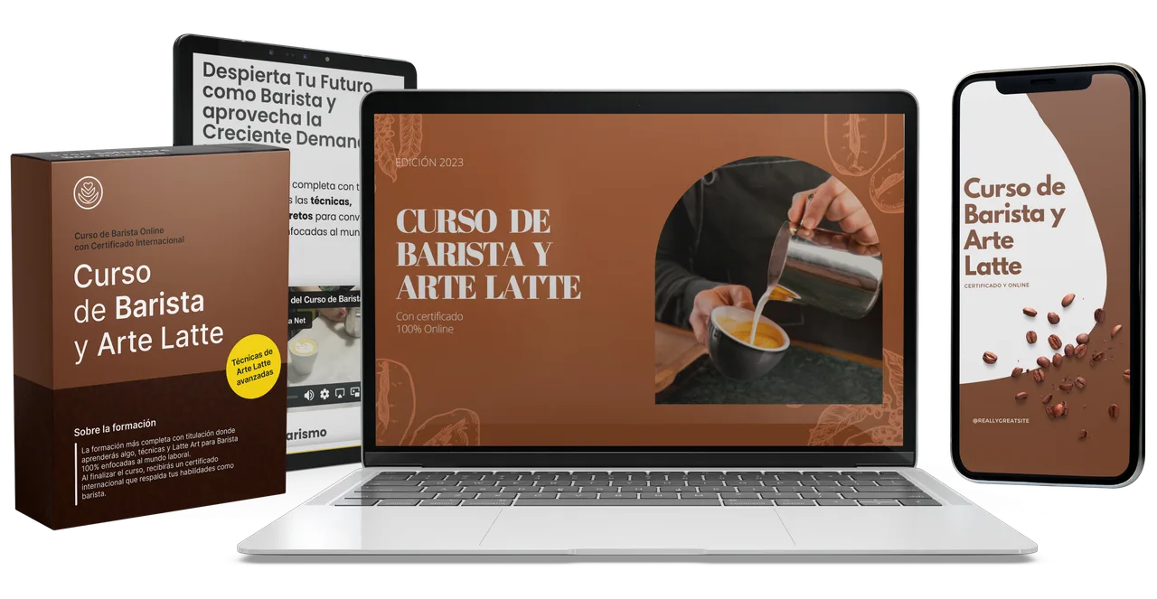 El curso visto en computadora, tablet, celular y Smart TV